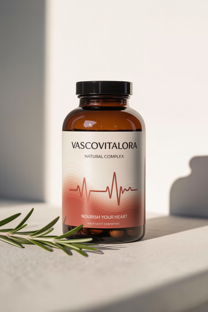 Vascovitalora natural complex bottle for vitality and cardiovascular support